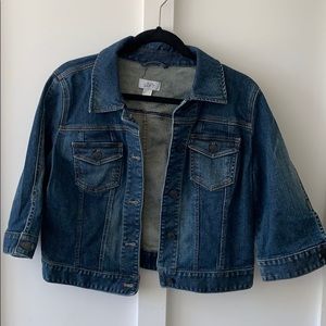 Loft Cropped Denim Jacket Sz 10